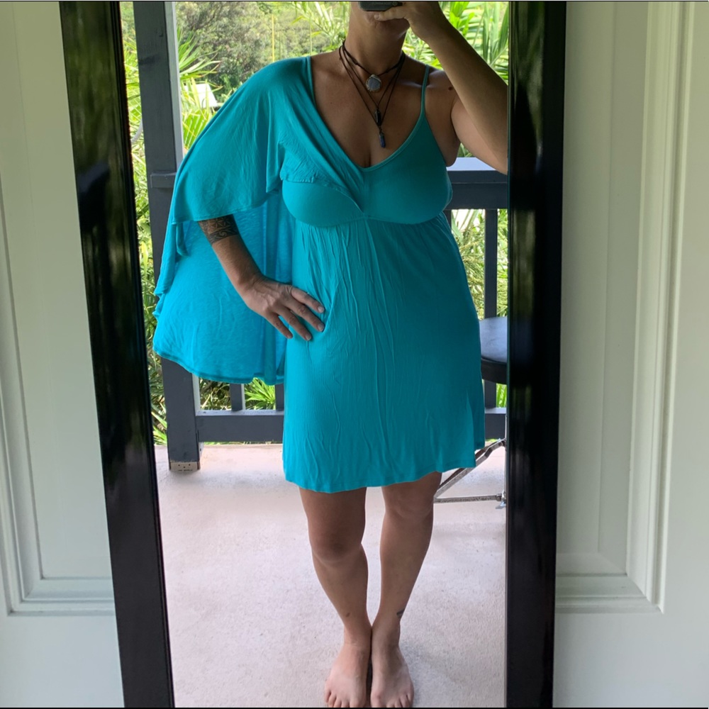 Cinnamon Baby Blue Cape Dress